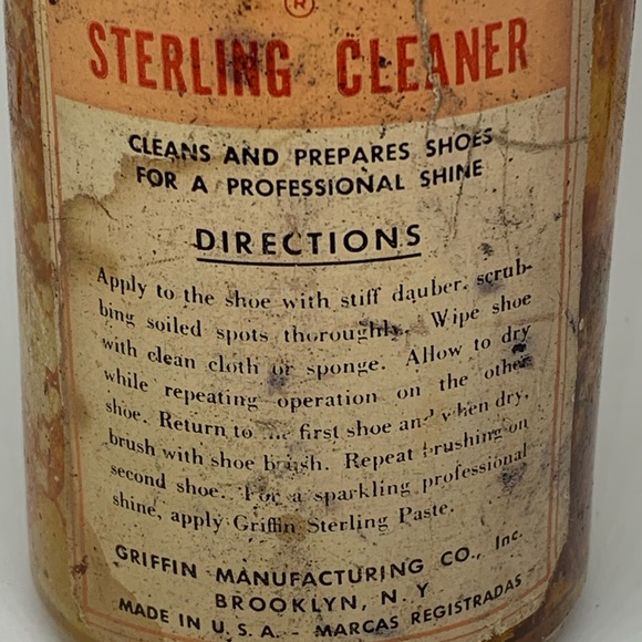 Vintage Griffin Sterling Cleaner Empty Bottle - Picture 4 of 15